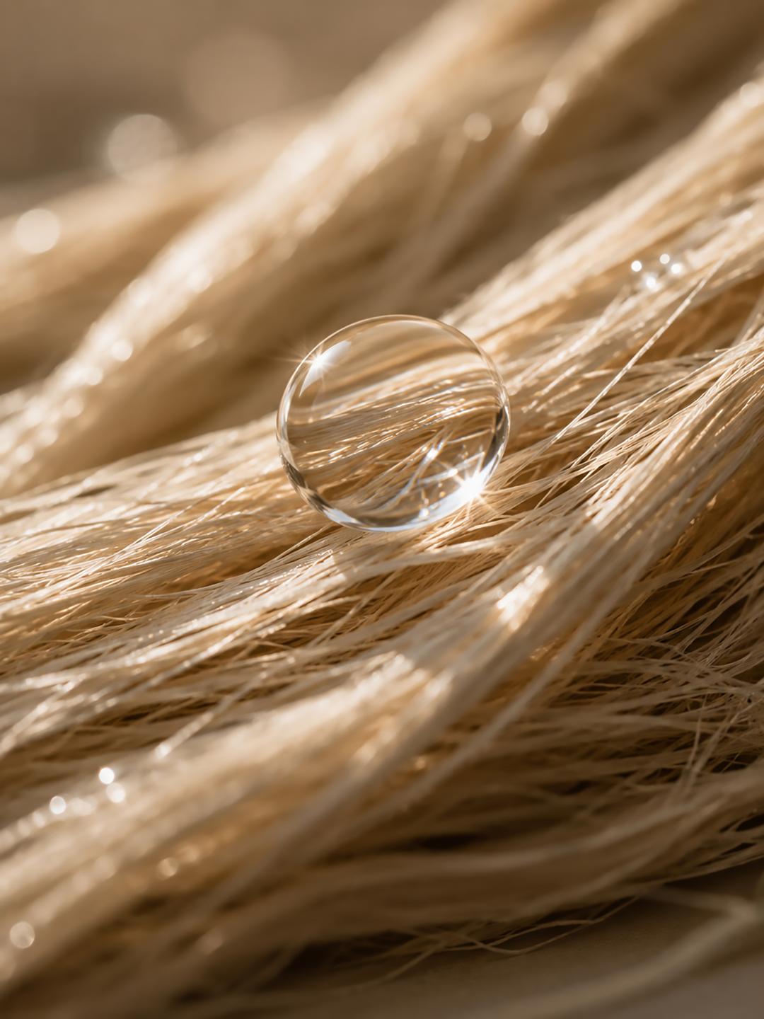 Close-up of raw bamboo fibers showing the organic structure.