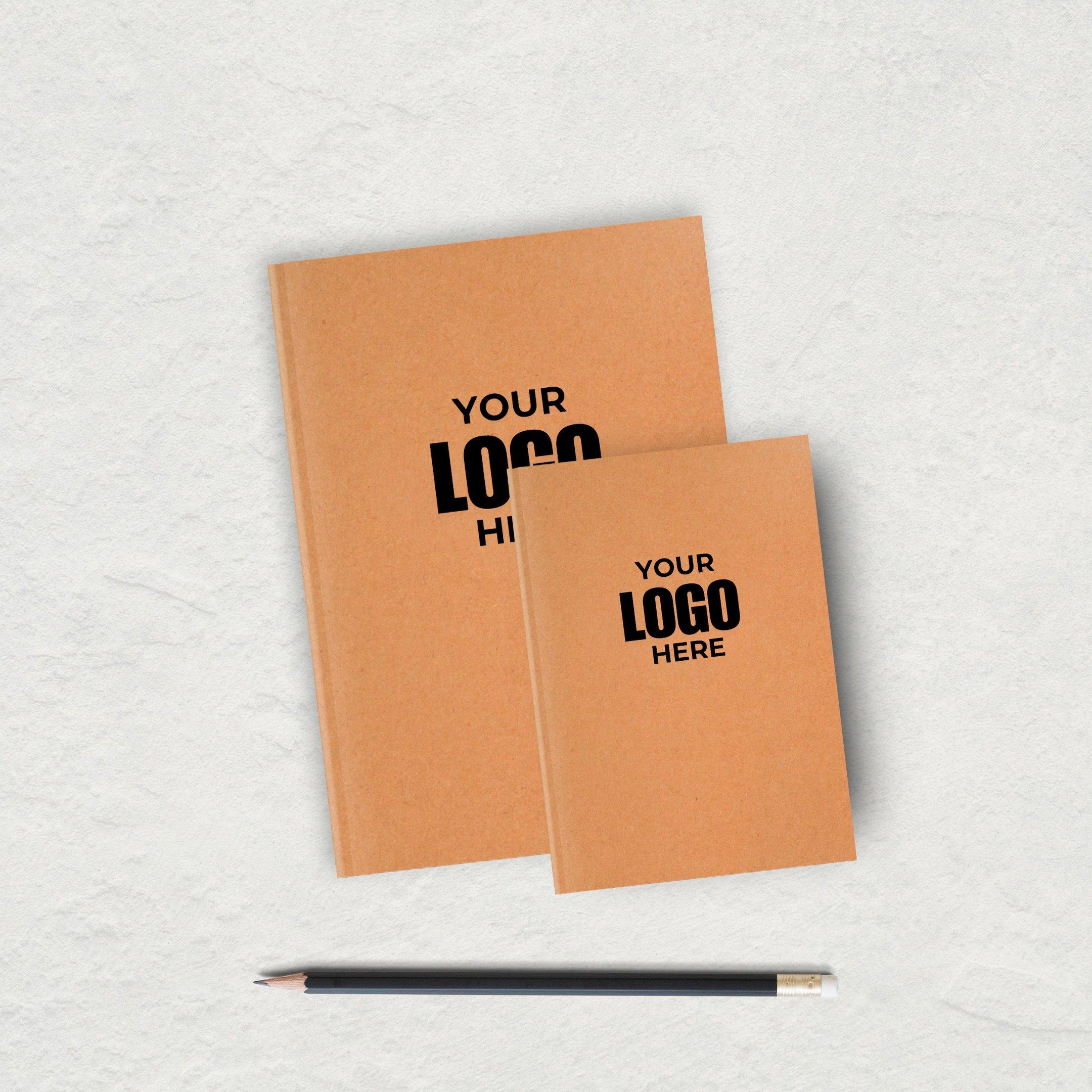 Kraft cover notebooks with recycled pages